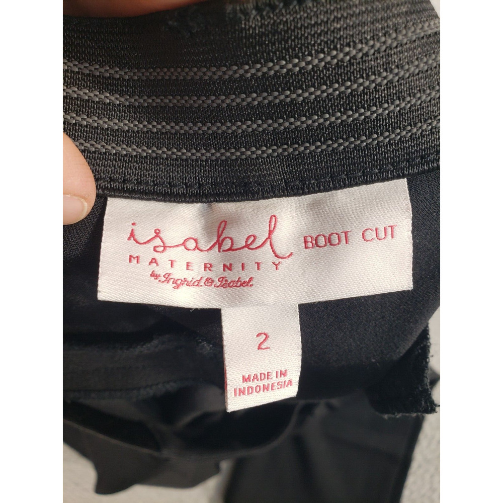 Isabel Maternity Pants Women's 2 Bootcut Black Pregnant Casual Stretch 32x32 - Picture 12 of 14